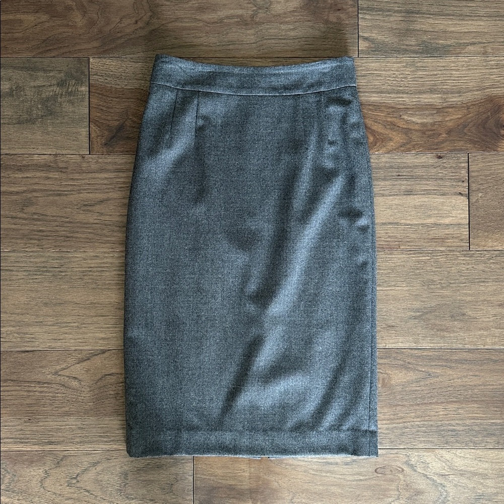 Banana Republic Charcoal Wool Pencil Skirt